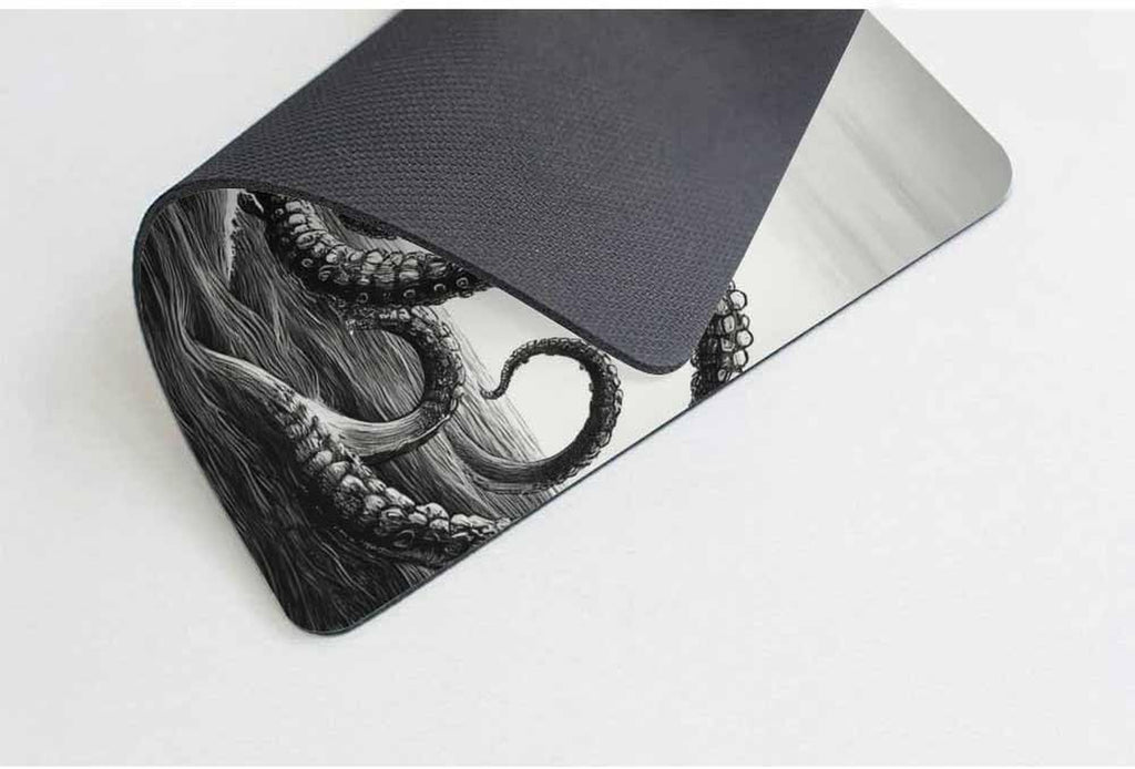 Kraken Mouse Pad - Sail Boat Waves & Octopus - Non-Slip Rubber - Gaming Mouse Pad