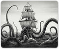 Kraken Mouse Pad - Sail Boat Waves & Octopus - Non-Slip Rubber - Gaming Mouse Pad