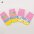 Christmas Cute Dog Knitted Socks for Small Dogs Cat Shoes Chihuahua Boots for Winter Warm Indoor Wear Slip on Paw Protector