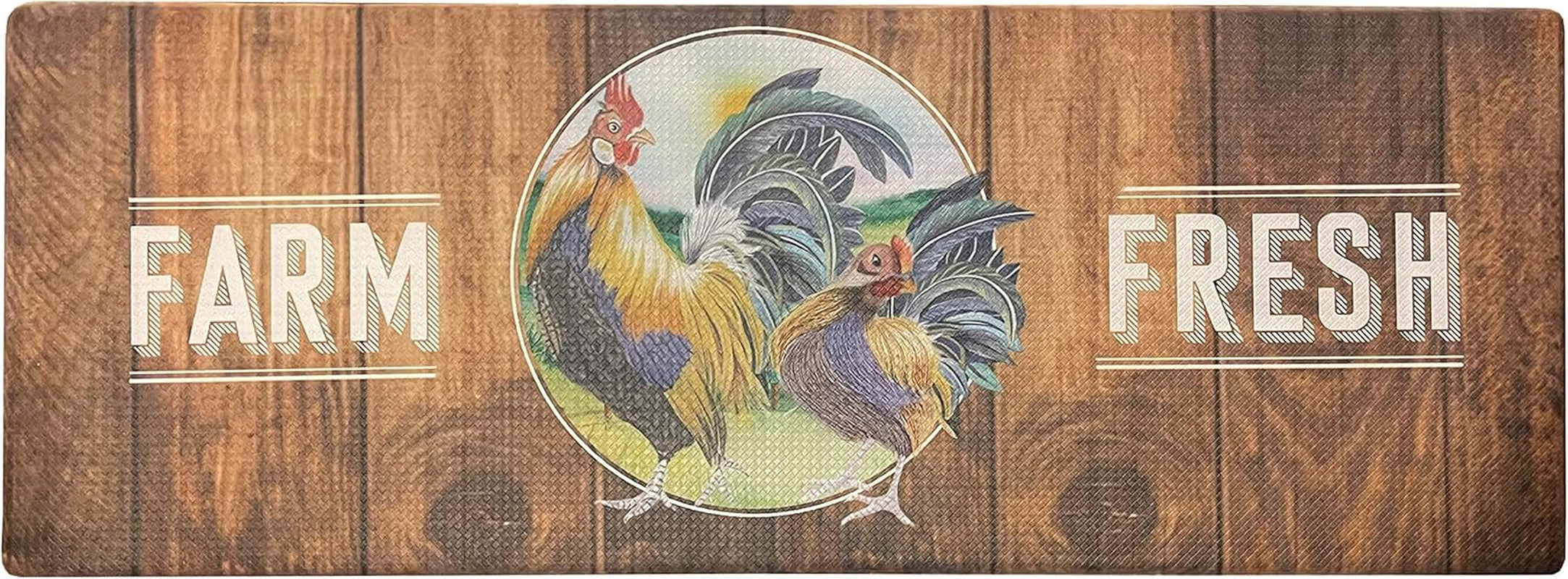 Artistic Beautiful anti Fatigue Kitchen Floor Mat - Unique Floor Mats - Pain Relief Padded Kitchen Mats - Floor Mats in Front of Sink - Memory Foam 47" X 17.5" X 10Mm Rooster