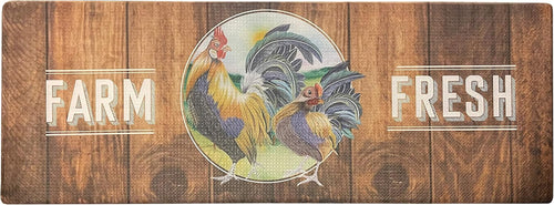 Artistic Beautiful anti Fatigue Kitchen Floor Mat - Unique Floor Mats - Pain Relief Padded Kitchen Mats - Floor Mats in Front of Sink - Memory Foam 47" X 17.5" X 10Mm Rooster
